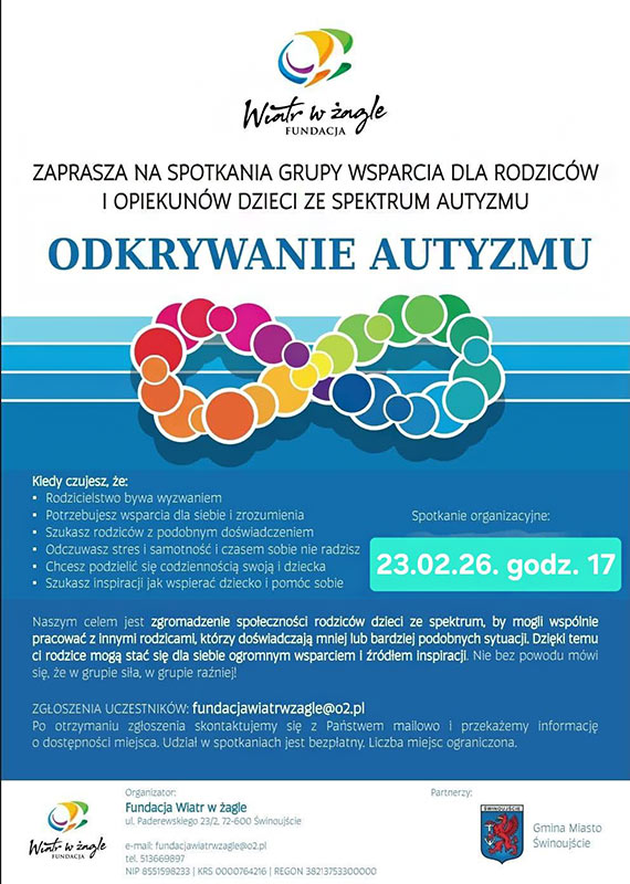 Fundacja „Wiatr w �agle” z miejskim grantem. Rusza projekt „Odkrywanie autyzmu”