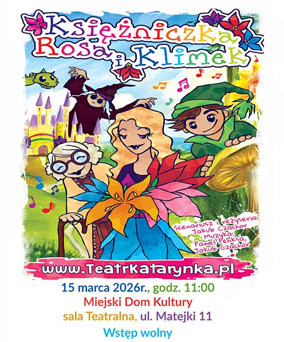 Baśniowy spektakl dla dzieci w MDK. „Księżniczka Rosa i Klimek” już 15 marca w Świnoujściu