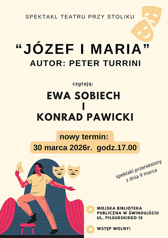 Teatr przy stoliku w bibliotece. „J�zef i Maria” w nowym terminie